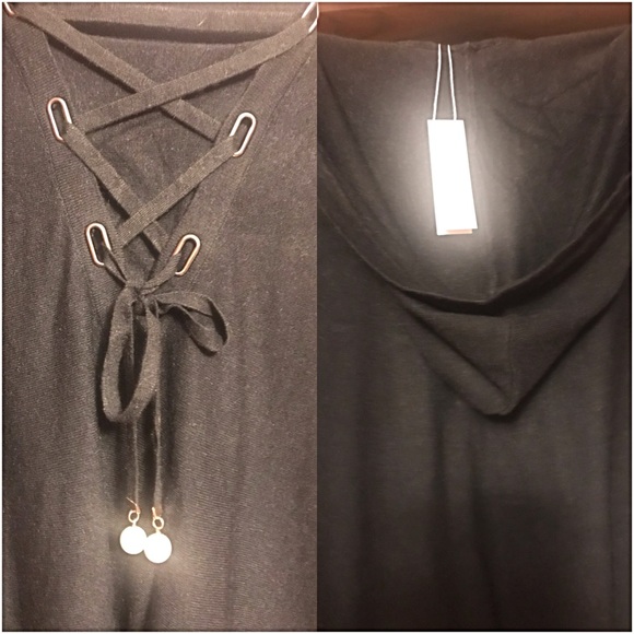 Gorgeous Poncho Hoodie Sweater Cardi O/S - Picture 5 of 7